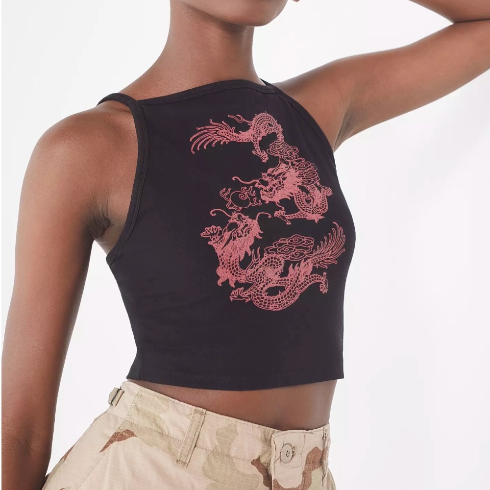 Urban Outfitters Dragon Halter Tank Top
